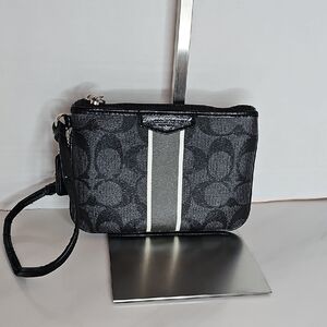Coach Black and Gray Wristlet